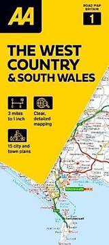 (Land)Karte The West Country & South Wales von 