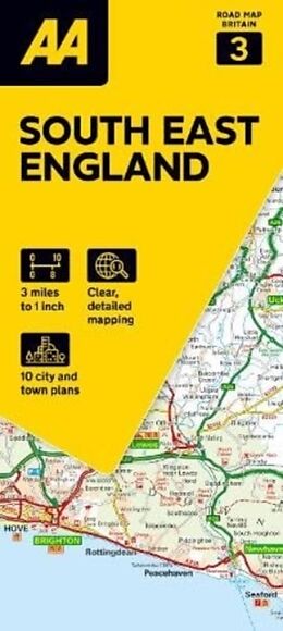 (Land)Karte Aa Road Map South East England von 