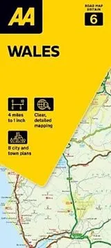 (Land)Karte Road Map Wales 8th Edition von