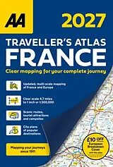 Kartonierter Einband AA Travellers Atlas France 2027 von 