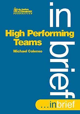 Couverture cartonnée High Performing Teams In Brief de Michael Colenso