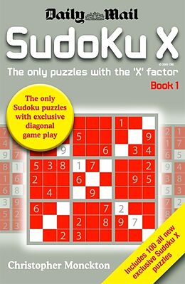 Kartonierter Einband Sudoku X Book 1 von Christopher Monckton