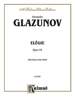 Alexander Glasunow Notenblätter Elegie op.44 für Viola und Klavier