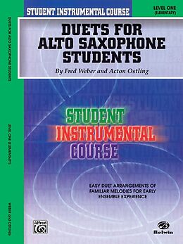 Couverture cartonnée Duets for Alto Saxophone Students de Acton Ostling, Fred Weber