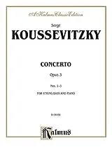 Serge Koussevitzky Notenblätter Concerto in f Sharp Minor op.3