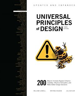 Couverture cartonnée Universal Principles of Design, Updated and Expanded Third Edition de William Lidwell, Kritina Holden, Jill Butler