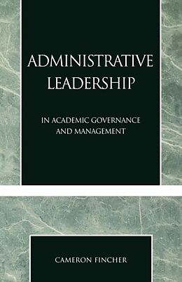 Kartonierter Einband Administrative Leadership von Cameron Fincher