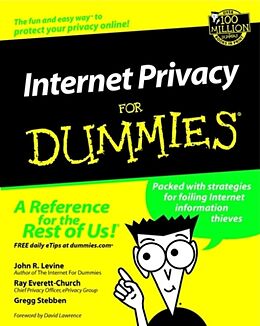 Couverture cartonnée Internet Privacy For Dummies de Levine, Everett-Churc, Stebben