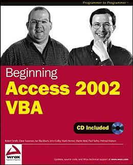 E-Book (pdf) Beginning Access 2002 VBA, von Robert Smith, Dave Sussman, Ian Blackburn