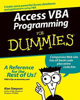E-Book (pdf) Access VBA Programming For Dummies, von Alan Simpson