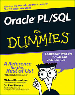 Couverture cartonnée Oracle PL / SQL for Dummies de Michael Rosenblum, Paul Dorsey