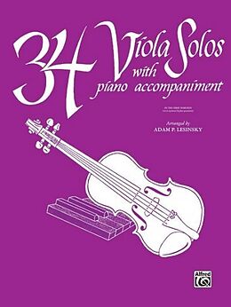 Adam P. Lesinsky Notenblätter 34 Viola Solos with piano accompaniment