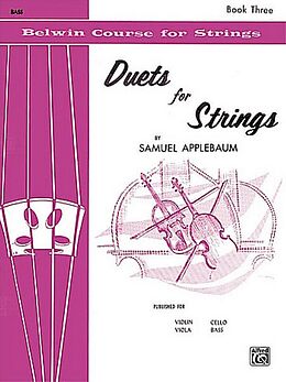 Samuel Applebaum Notenblätter Duets for Strings vol.3 2 basses