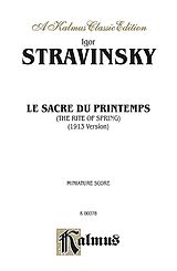 Igor Strawinsky Notenblätter Le sacre du printemps (version 1913)