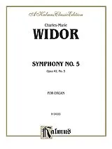 Charles Marie Jean Albert Widor Notenblätter Symphony no.5 op.42