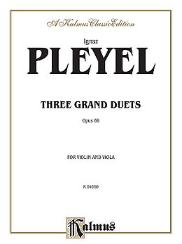 Ignaz Joseph Pleyel Notenblätter 3 Grand Duets op.69