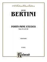 Henri Jerome Bertini Notenblätter 49 Etudes op.101 and op.166