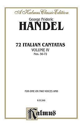 Georg Friedrich Händel Notenblätter 72 italian Cantatas vol.4 (no.56-72)