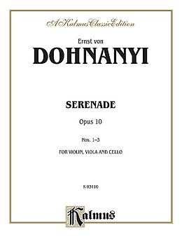 Ernö (Ernst von) Dohnanyi Notenblätter Serenade op.10,1-3