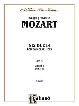 Wolfgang Amadeus Mozart Notenblätter 6 Duets op.70 vol.1 )nos.1-3)
