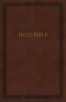 Couverture en cuir NKJV, Holy Bible, Soft Touch Edition, Leathersoft, Brown, Comfort Print de Thomas Nelson