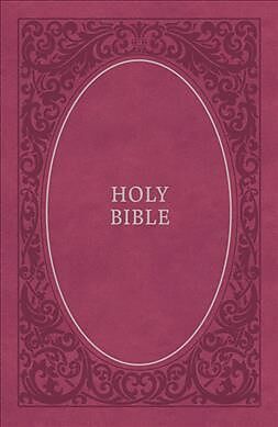 Couverture en cuir NKJV, Holy Bible, Soft Touch Edition, Leathersoft, Pink, Comfort Print de Thomas Nelson