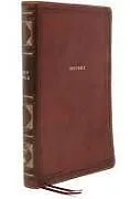 Leder-Einband NKJV Holy Bible, Giant Print Center-Column Reference Bible, Brown Leathersoft, 72,000+ Cross References, Red Letter, Comfort Print: New King James Version von Thomas Nelson