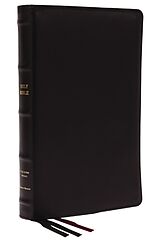 Couverture en cuir KJV Holy Bible: Large Print Thinline, Black Goatskin Leather, Premier Collection, Red Letter, Comfort Print (Thumb Indexed): King James Version de Thomas Nelson