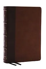 Leder-Einband NKJV, Large Print Thinline Reference Bible, Blue Letter, Maclaren Series, Leathersoft, Brown, Comfort Print von Thomas Nelson