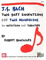 Johann Sebastian Bach Notenblätter 2-part Inventions for 2 mandolins/tab