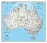 Carte (de géographie) National Geographic Australia Wall Map - Classic (30.25 X 27 In) de National Geographic Maps