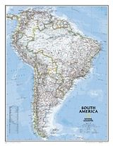 Carte (de géographie) National Geographic South America Wall Map - Classic (23.5 X 30.25 In) de National Geographic Maps