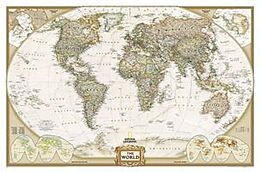 Carte (de géographie) National Geographic World Wall Map - Executive - Laminated (46 X 30.5 In) de National Geographic Maps