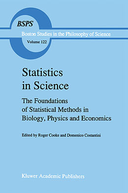 Fester Einband Statistics in Science von 