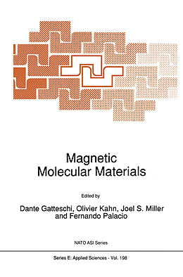 Livre Relié Magnetic Molecular Materials de 