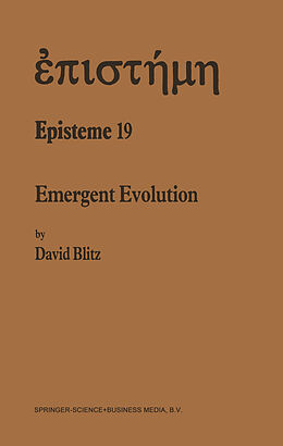 Livre Relié Emergent Evolution de David Blitz