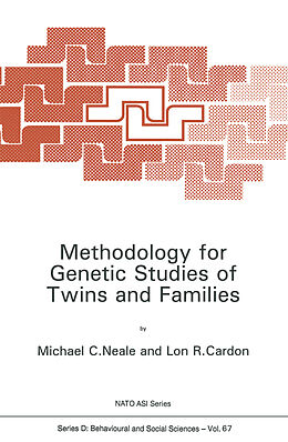 Livre Relié Methodology for Genetic Studies of Twins and Families de L. R. Cardon, M. Neale