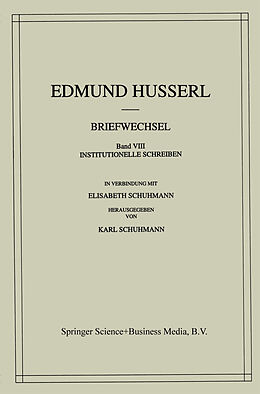Kartonierter Einband Briefwechsel von Edmund Husserl, Elisabeth Schuhmann, Karl Schuhmann