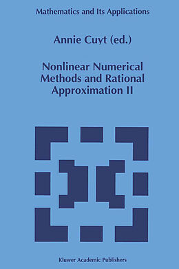 Fester Einband Nonlinear Numerical Methods and Rational Approximation II von 