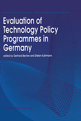Fester Einband Evaluation of Technology Policy Programmes in Germany von G. Becher, Study Group on Technology Policy Evaluat