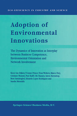 Fester Einband Adoption of Environmental Innovations von Koos Van Dijken, Eduardo Lopes Rodrigues, Paul Kalff