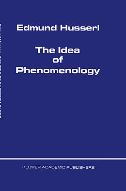 Livre Relié The Idea of Phenomenology de Edmund Husserl