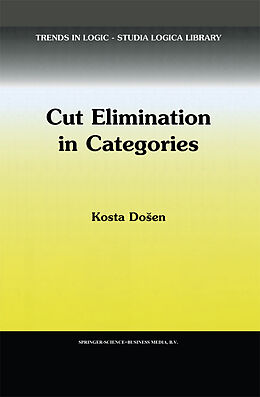Fester Einband Cut Elimination in Categories von K. Dosen