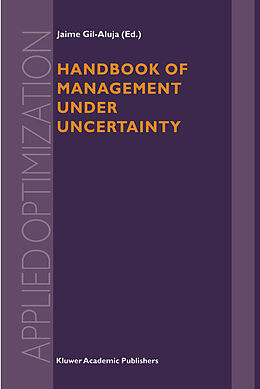 Livre Relié Handbook of Management under Uncertainty de 