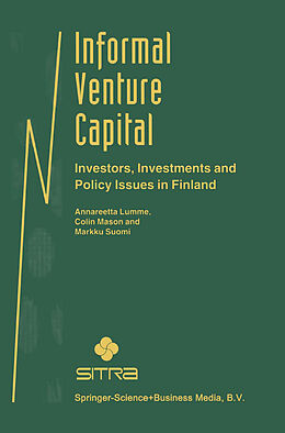 Livre Relié Informal Venture Capital de Annareetta Lumme, Markku Suomi, Colin Mason