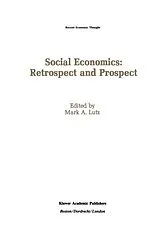 Fester Einband Social Economics: Retrospect and Prospect von