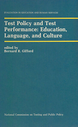 Fester Einband Test Policy and Test Performance: Education, Language, and Culture von 