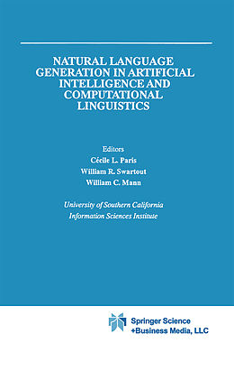 Livre Relié Natural Language Generation in Artificial Intelligence and Computational Linguistics de 