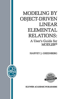 Livre Relié Modeling by Object-Driven Linear Elemental Relations de H. J. Greenberg