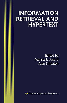Fester Einband Information Retrieval and Hypertext von Maristella Agosti